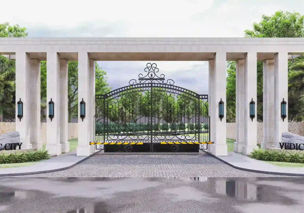 Vedic City North Goa Luxury Villas aerial view showing green landscapes and modern architecture